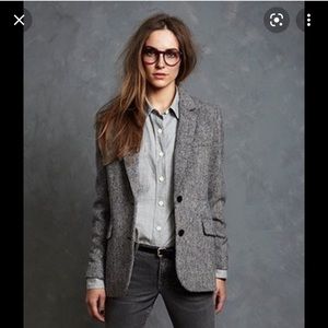 NWOT Theyskens Theory 0 Wool Brown Gray Blazer